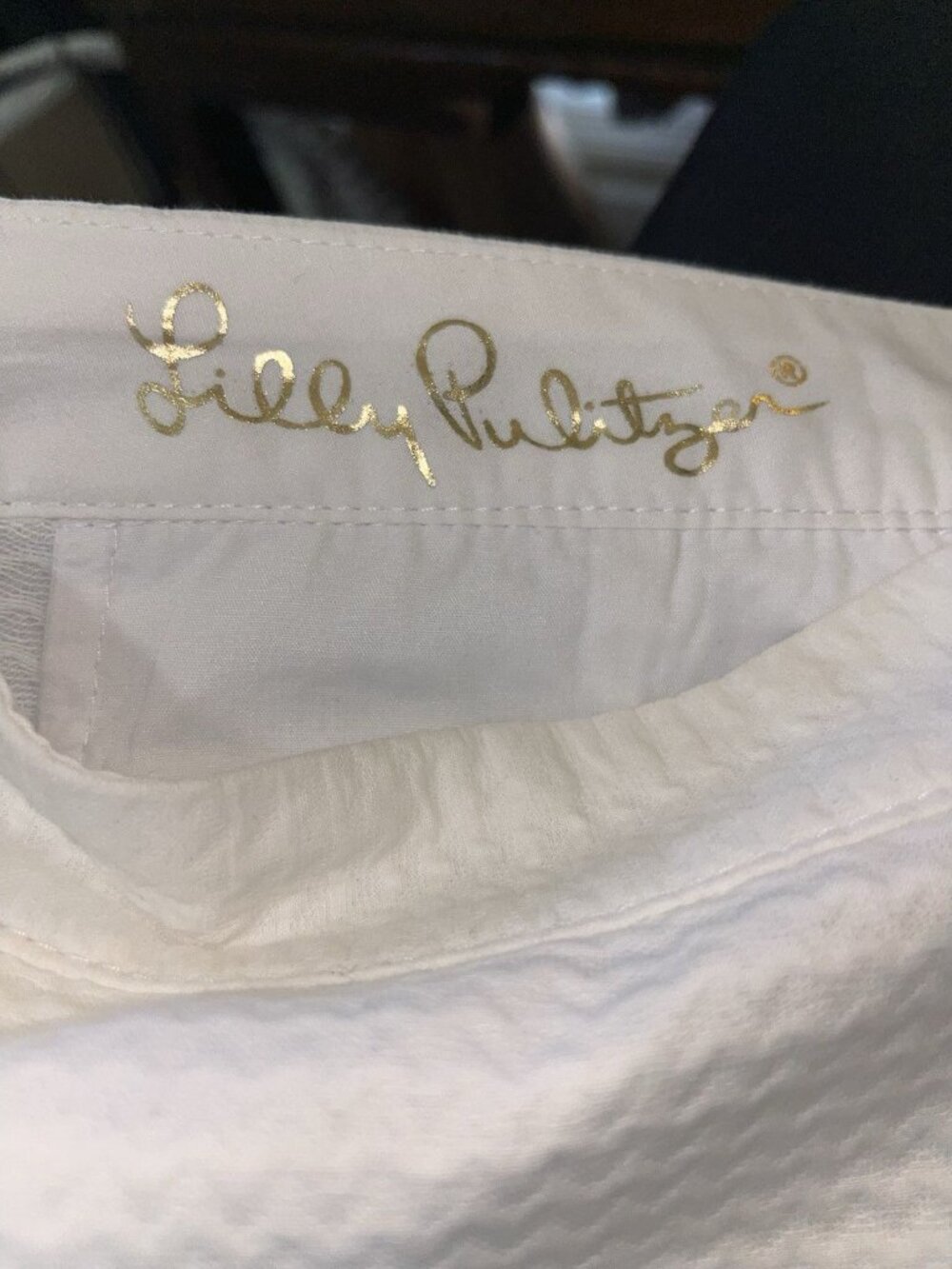Lilly Pulitzer Resort White Buttercup Shorts Sz 10 Scalloped Hem 5" Inseam Jacqu - Picture 9 of 11